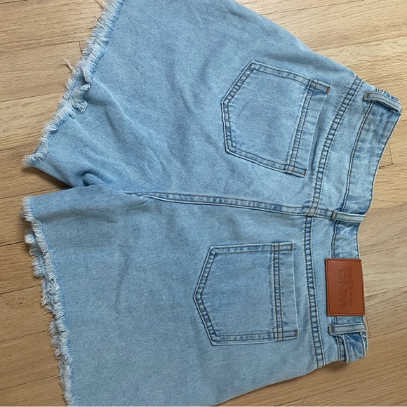 3 Denim High-Waisted Women Shorts - Light Blue and Black - size US 6 - Picture 9 of 10